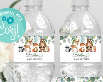 Baby Shower Water Bottle Labels