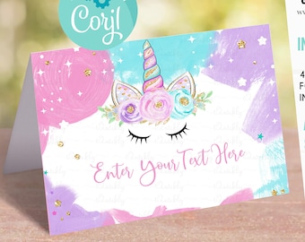 unicorn food labels etsy