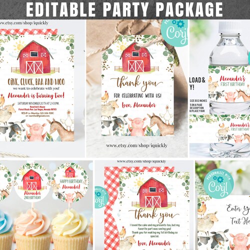 Printable Farm Animals Birthday Party Hat Instant Download - Etsy