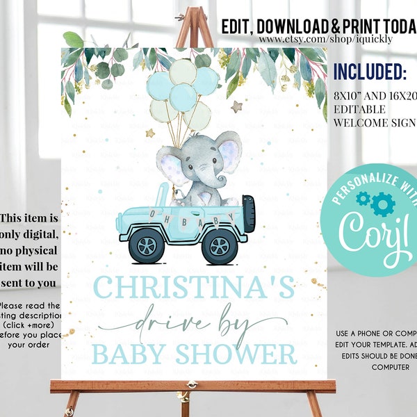 Drive by Baby Shower Yard Sign Etsy