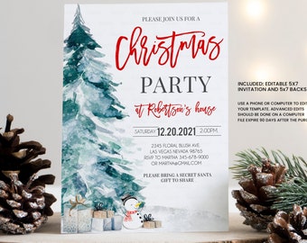 Christmas Party Invitation Christmas Party Invite Christmas Party Printable Holiday Party Invitation Christmas Invitation Download template