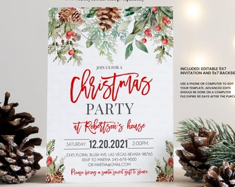 Christmas Party Invitation Christmas Party Invite Christmas Party Printable Holiday Party Invitation Christmas Invitation Download template