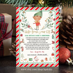 Editable Elf Arrival Letter Elf Return Letter Elf I&#39;m Back Letter Christmas Elf Return Letter Elf Welcome Back Letter Instant Download