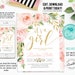 EDITABLE Invitation Blush Pink Floral Baby Shower Invitation It’s a girl Printable Baby Shower Invite Template, Sweet Girl Instant Download