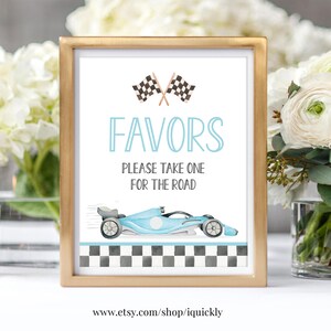 Race Car Birthday Party Favor Sign Take One For The Road Race Car Table Sign Two Fast 2 Car 2nd Birthday Party Instant Download FA06
