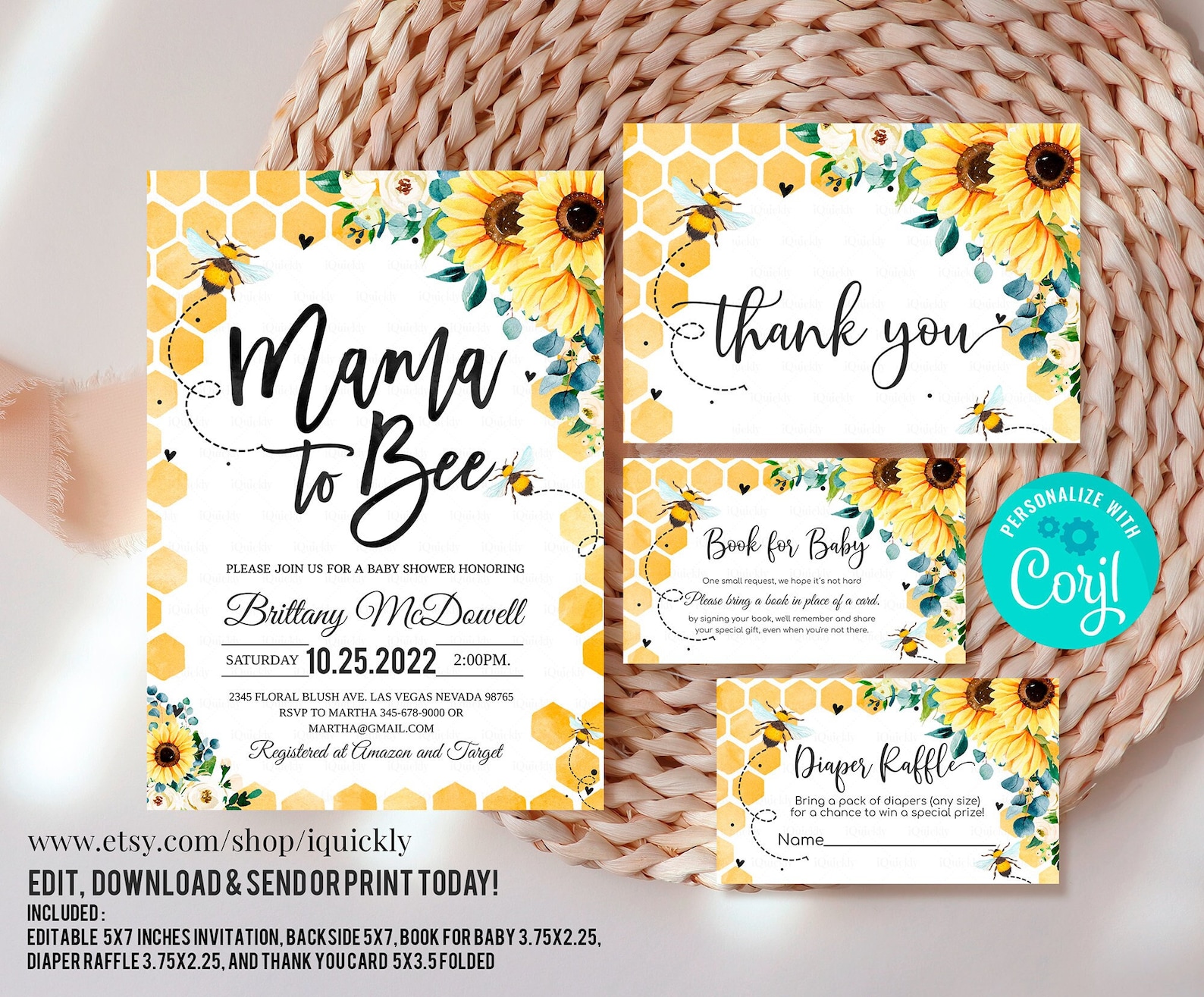 mama to bee invitations