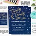 EDITABLE Twinkle Twinkle Little Star Baby Shower Invitation, Boy Shower, Navy and Gold invite, Instant Download Template Digital Little Star