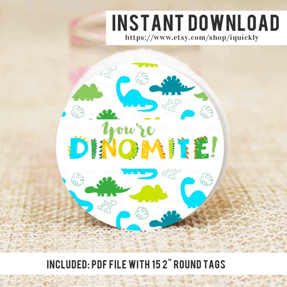 You re Dinomite Tags Dinosaur Printable Cookie Card Tags Valentine You re Dinomite Tags Dinosaur Printable Cookie Card Tags Valentine