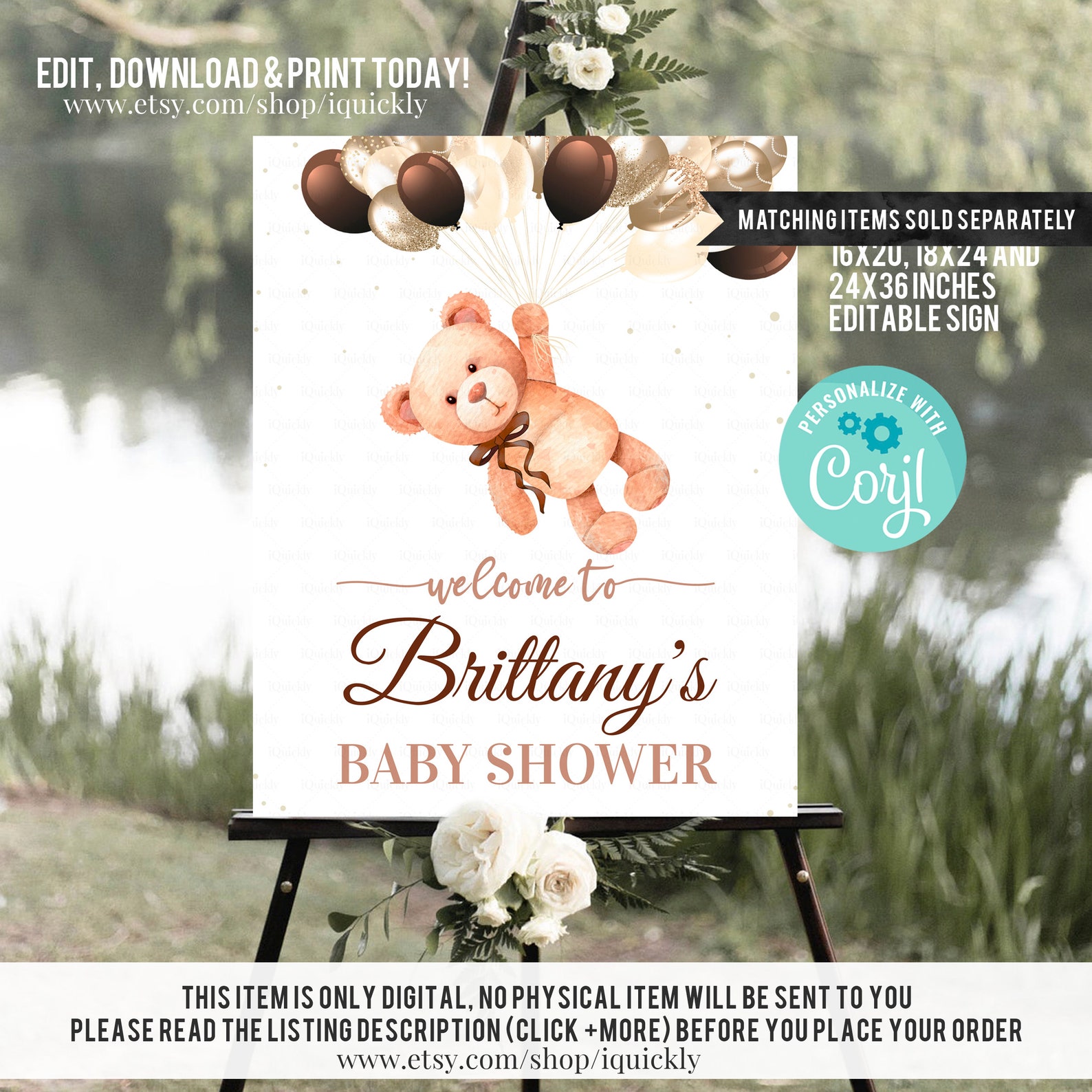 Teddy Bear Baby Shower Diaper Raffle, Book for Baby Boy, Bear Themed ...