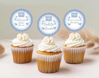 Cielito Lindo Cupcake toppers Editable Talavera Barro Cake toppers Mexican Cinco de Mayo Sticker Template Printable Digital Download