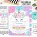 Unicorn Invitation Editable Unicorn Party, Unicorn Birthday Invitations, Magical Unicorn Invite, Girl gold Template Digital Instant Download