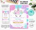 Unicorn Invitation Editable Unicorn Party, Unicorn Birthday Invitations, Magical Unicorn Invite, Girl gold Template Digital Instant Download 