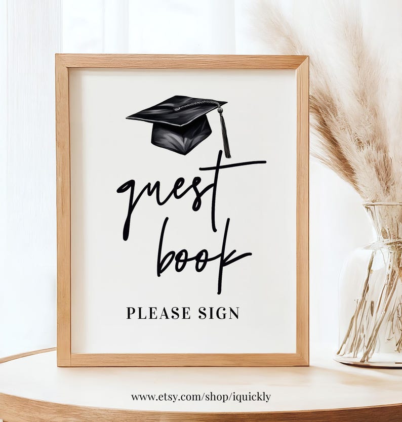Graduation Sign In Small Modern Graduation Sign Bundle Minimalist Grad Sign Set Party Decor 8x10 ...