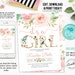 EDITABLE Invitation Blush Pink Floral Baby Shower Invitation It’s a girl Printable Baby Shower Invite Template, Sweet Girl Instant Download