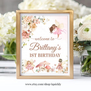 EDITABLE Fairy Favor Tags Girl Fairies 1st Birthday Thank You Garden ...