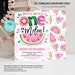 Editable Watermelon Invitation Birthday Invitations Pink Watermelon Party One in a Melon 1st Birthday Instant download Printable Digital WM3 