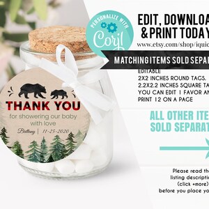 Lumberjack Baby Shower Invitation Bundle Editable, Buffalo Plaid Pack Diaper raffle, Book for Baby Set, Rustic Boy Package, Instant Download image 6