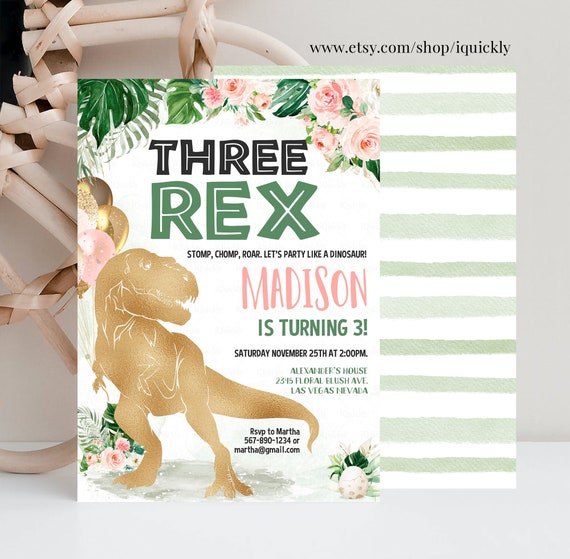 editable-three-rex-invitation-girl-dinosaur-birthday-invitation-three