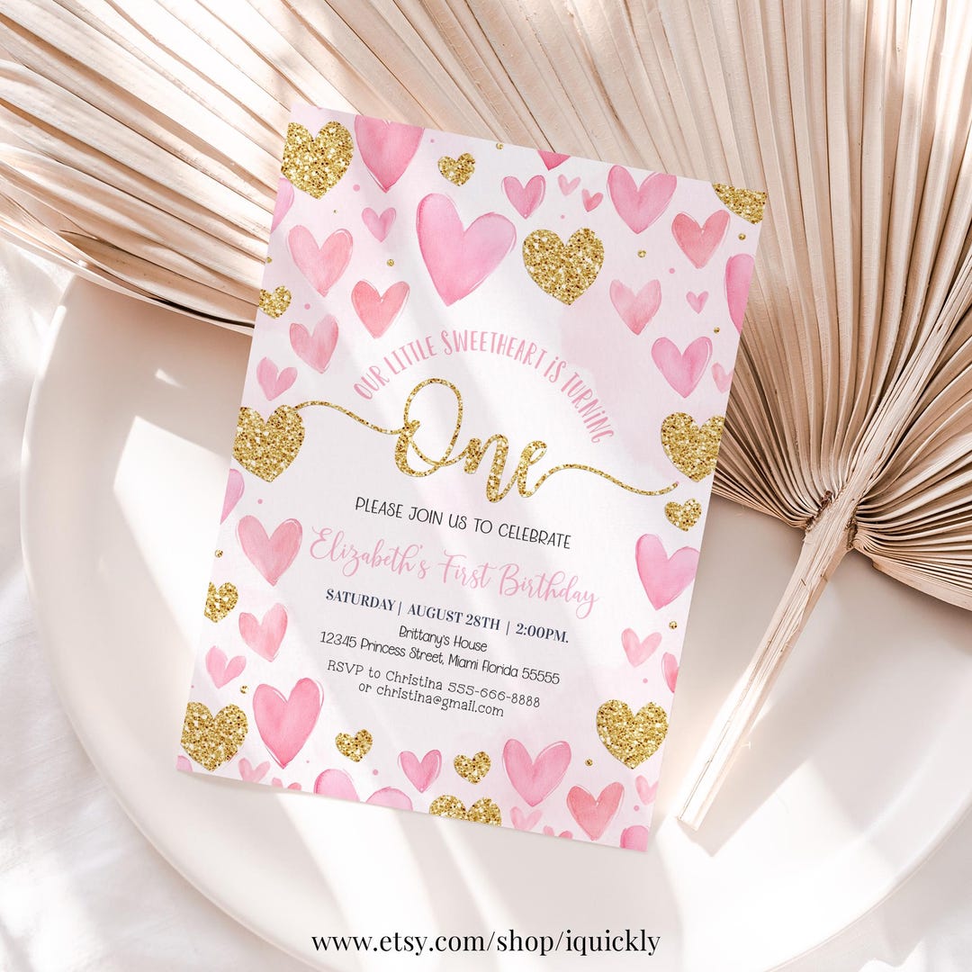 Editable Valentine Birthday Invitation Heart Valentine Party Invite ...