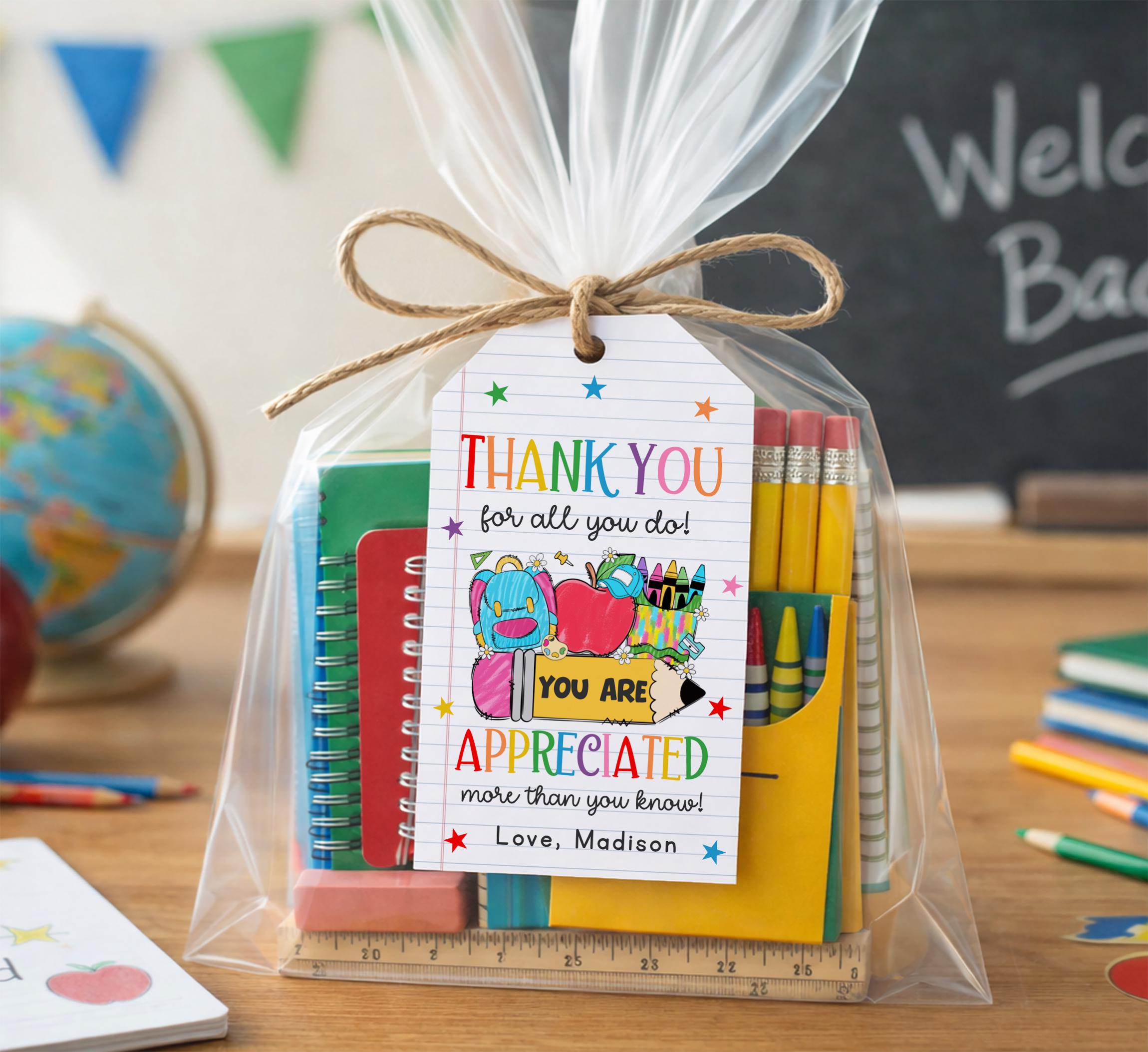 Editable Teacher Gift Tags Canva Template (digital Download) - Etsy