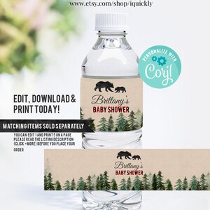 Lumberjack Baby Shower Invitation Bundle Editable, Buffalo Plaid Pack Diaper raffle, Book for Baby Set, Rustic Boy Package, Instant Download image 8