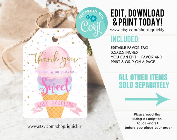 Ice cream scoop favors cheap deals
