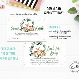 Woodland Baby Shower Favor tags EDITABLE, Gender Neutral, woodland animals Thank you tags, Gift tags Woodland Theme Invites Instant download image 4
