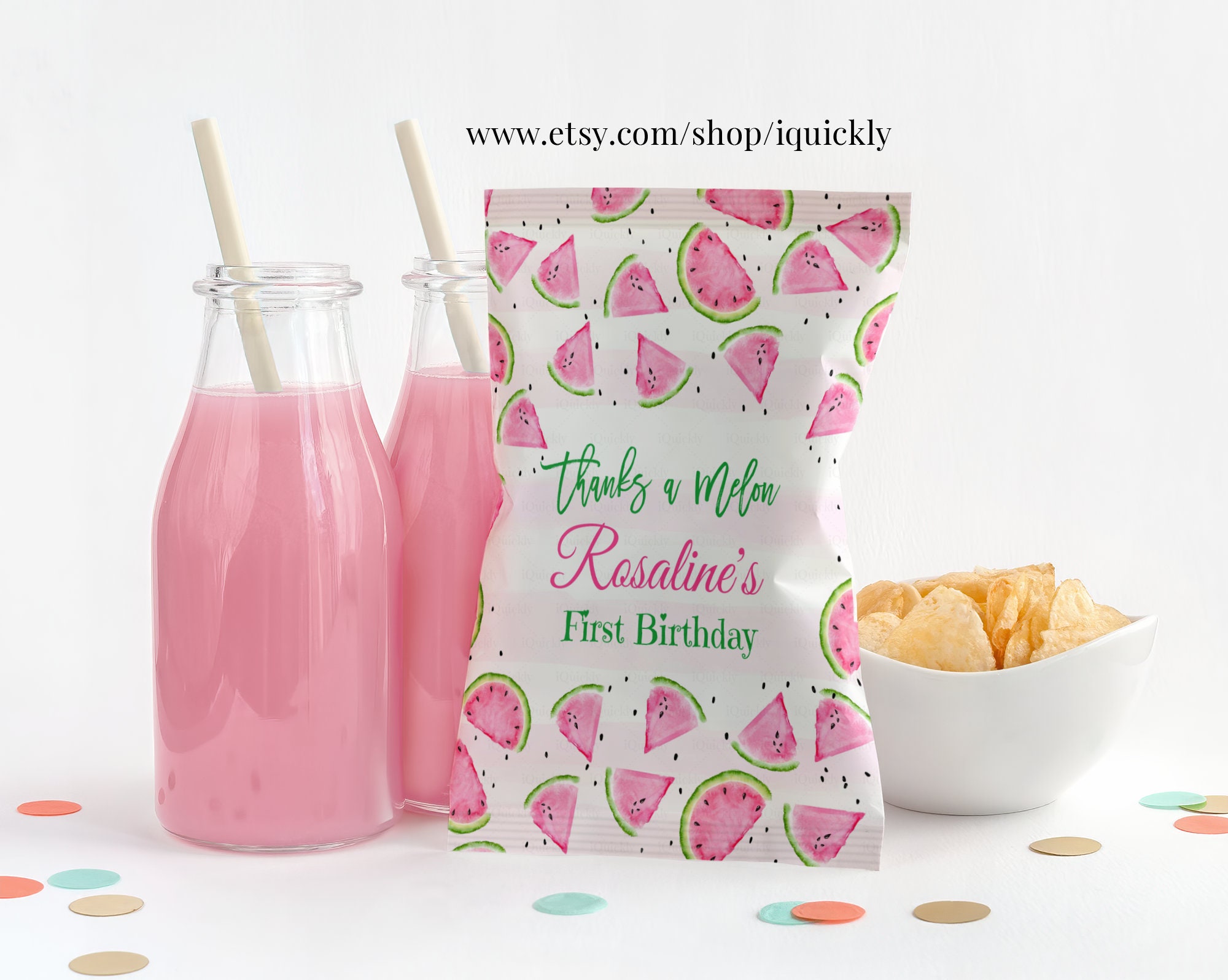 EDITABLE Watermelon Candy Bar Wrapper Chocolate Bar Wrappers One in a ...