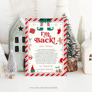 Elf Arrival letter Editable, Christmas Elf Welcome letter, Elf Activities, Festive Season Celebration Letter Printable Template