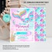 Editable Mermaid Birthday Invitation, Mermaid Invite, Under the Sea Birthday Party, Printable template Digital Instant Download