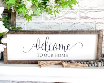 Welcome Our Home Vintage Vector Template: vector de stock (libre de