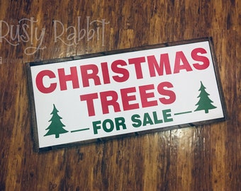 Christmas Tree Wood Sign: Rustic Farmhouse Holiday Decor