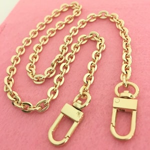 Geldbörse Kette Gold Oval 7 mm Crossbody Kette Gurt Schulter Kette Ersatz für Damen Luxus Handtaschen - 8"- 48"