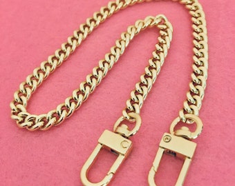 Gold Purse Chain Strap Replacement, 7mm Mini Curb Bag Chain for Crossbody & Shoulder Bags, 16"-48" Lengths