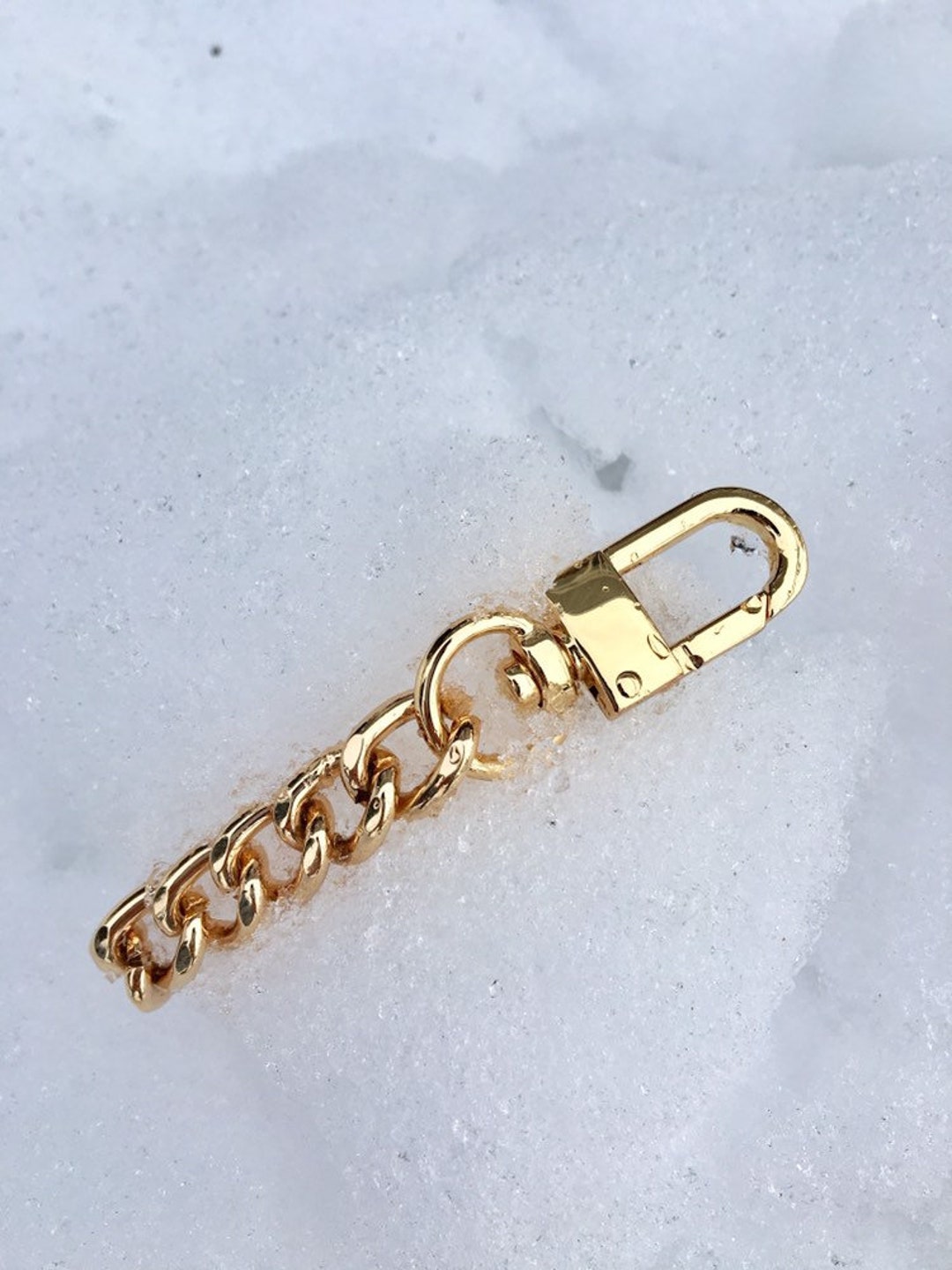 Chain Strap Extender Light Gold for All Bags Curb Style 12mm Width Choose  Your Length 