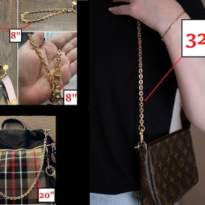 Purse Chain Gold Oval 7mm Crossbody Shoulder Strap for Handbags 20cm 140cm image 6