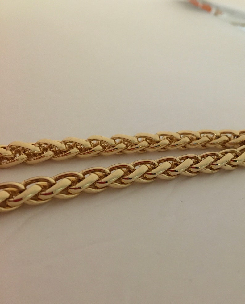 Chain Wristlet Strap Gold 7mm Braided Design image 5