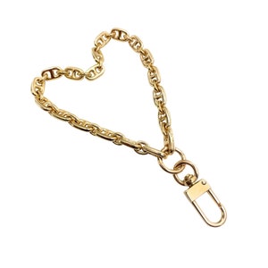 Correa de cadena de pulsera dorada para bolso / Cadenas de pulsera doradas y plateadas para monedero / Cadena de pulsera para monedero / Correa de pulsera para bolso (8 mm)