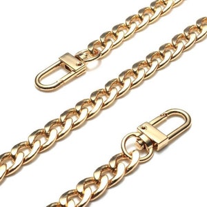 Purse Chain 9mm Curb Shoulder Strap Crossbody Bag Chain for Women