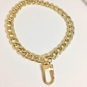 Chain Wrist Strap Classy Cut Curb With Small Hook Pick Color & Size image 3