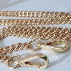 Purse Chain Large Gold Curb 10mm Width For Handbag/Purse Strap Style Your Clasp & Length image 3