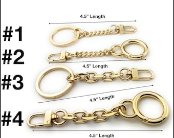 Purse Chain Extender Key Charm Clasp Key Holder - Select Your Style