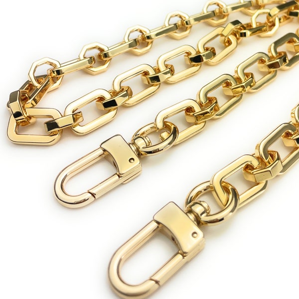 Gold Purse Chain Shoulder Bag Strap [Justice] 16mm - Personalize Length