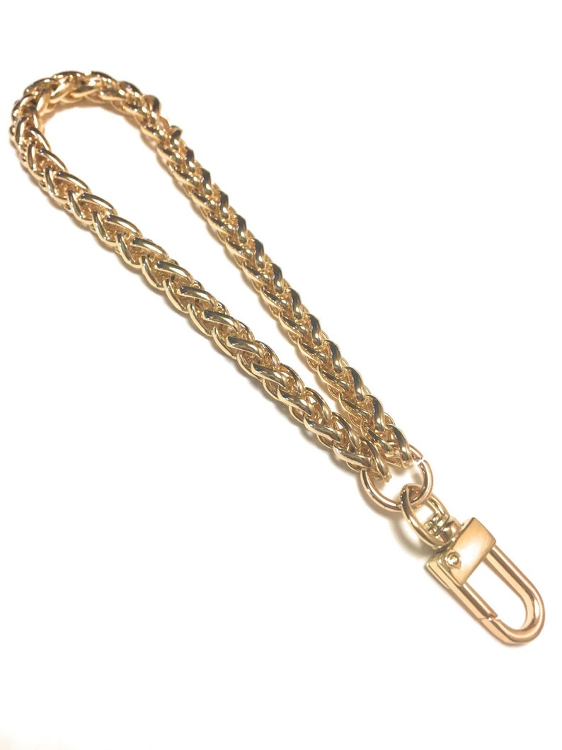 Chain Wristlet Strap Gold 7mm Braided Design image 3