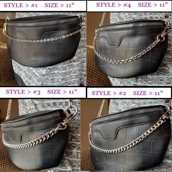 tulle chain handle bag／silver Pink Metallic Square-Quilted Chain-Handle Bag - CHARLES