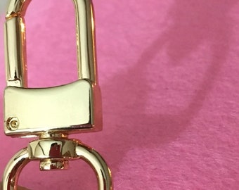 Gepäckanhänger-Clips Gold - Aufsteckbarer, schwenkbarer Verschlusshaken - 4 cm