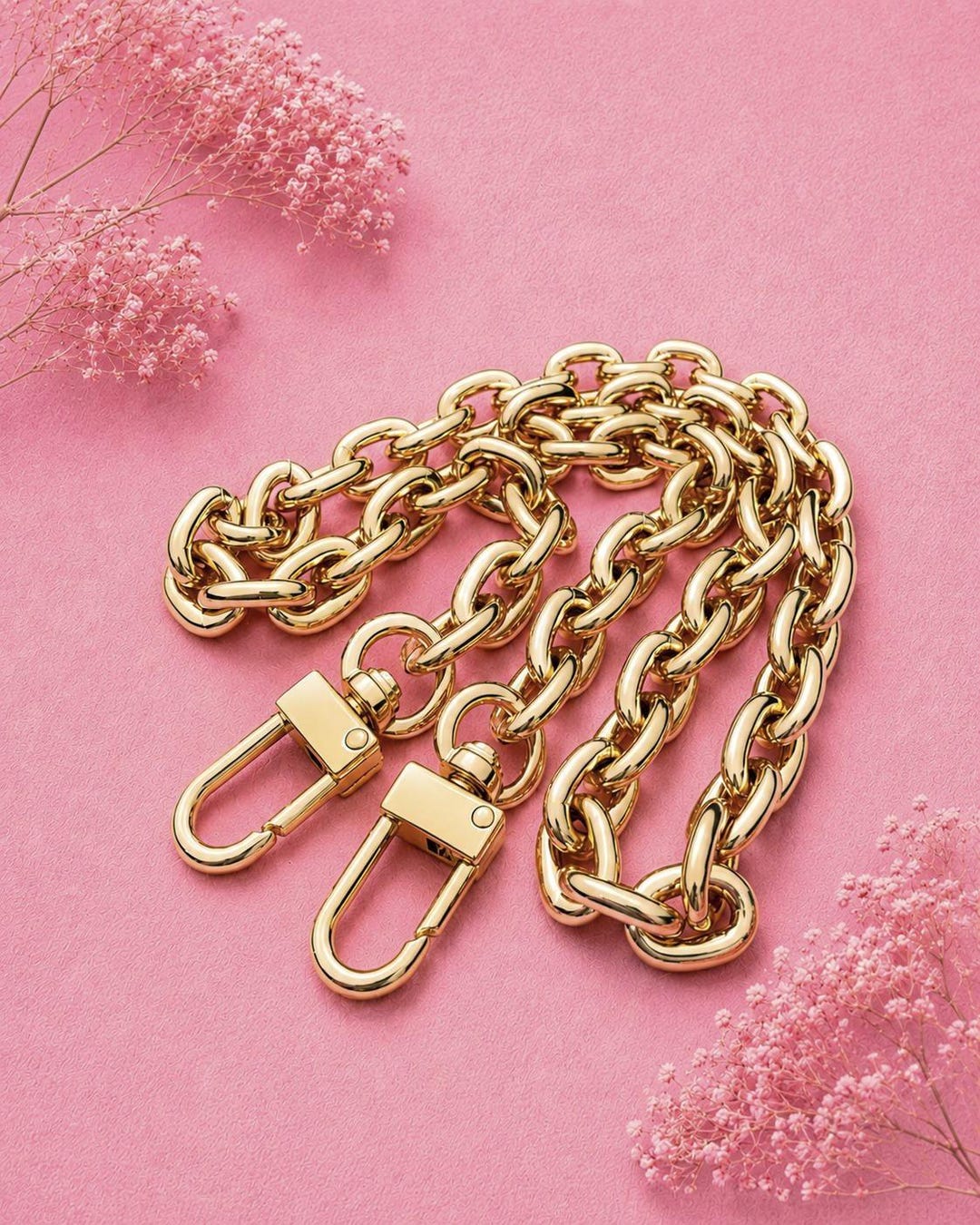 FERIAL ROSE Gold Crossbody Strap Replacement Bag Chains for High