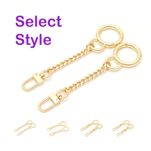 Bag Extender For Women&#39;s Purse Extender | Handbag Extender Lengthen | Gold Strap Extender - 2 Pieces