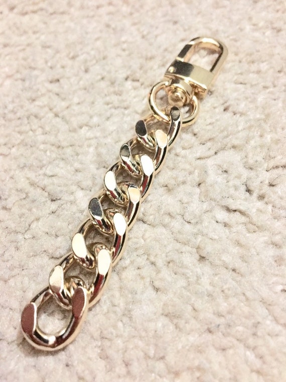 Chain Strap Extender Light Gold for All Bags Curb Style 12mm Width