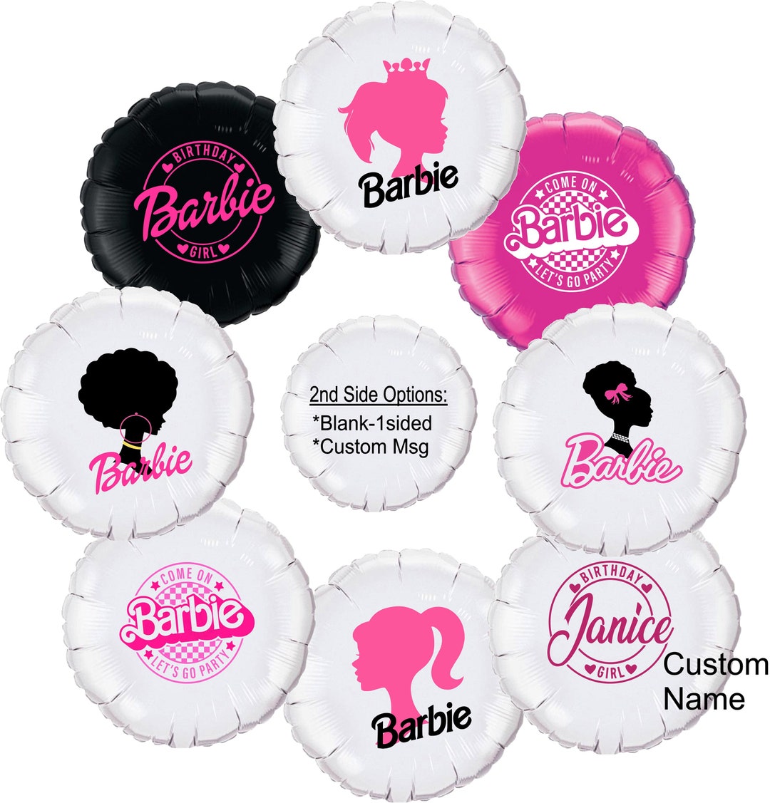 Barbie, Barbie Balloon, Barbie Party, Customized Mylar Balloons - Etsy